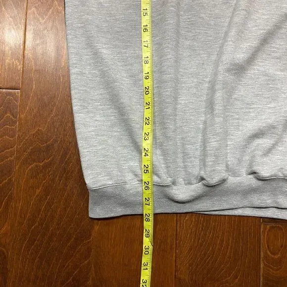 LD Sport Vintage Casual Sweatshirt Polo Gray Navy Poly Blend Shirt Mens Size XLT - Picture 8 of 8